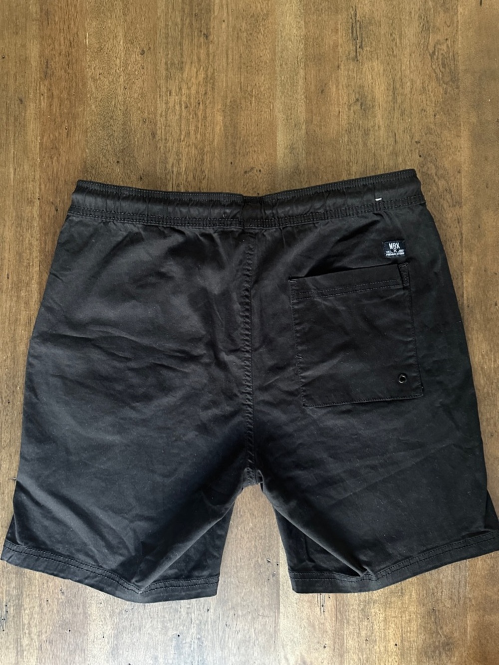 Men's Black Drawstring Shorts - Picture 5 of 6